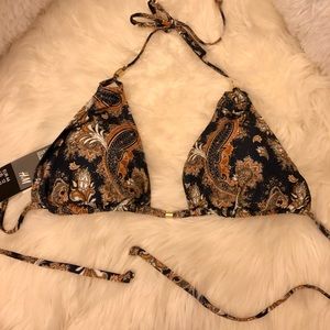 H&M Paisley Padded Bikini Top